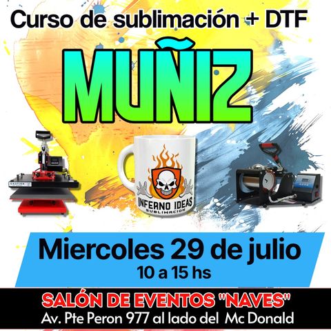 Curos de sublimacion +DTF en MUÑIZ