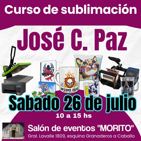 Curso de sublimación JOSE C. PAZ