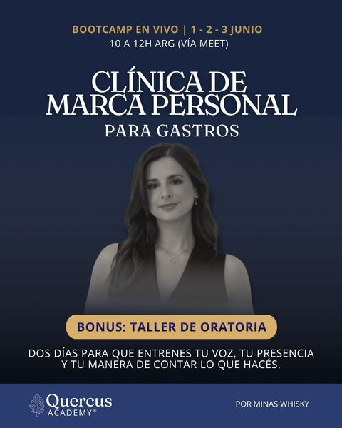 Clinica de Marca Personal para gastros - BOOTCAMP EN VIVO 