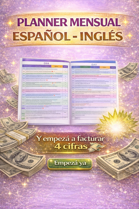 Planner Mensual Español/Inglés 1