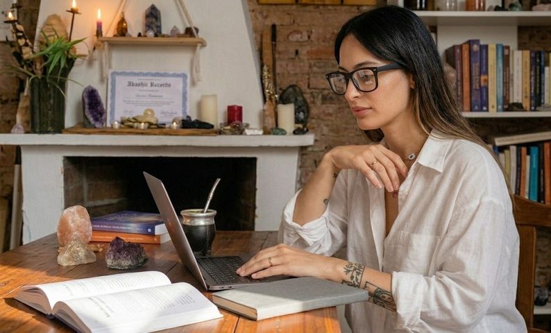 Lectura de Registros Akáshicos en vivo · Sesión por Meet