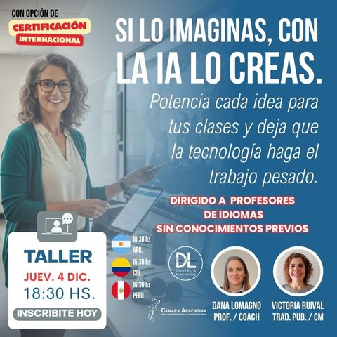 TALLER IA PARA DOCENTES CON CERT ARG