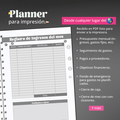 Cuentas Claras: Planner Digital Imprimible