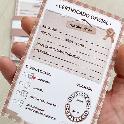 Certificados oficiales del Ratón Pérez - IMPRIMIBLE