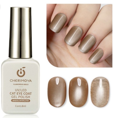 ESMALTE OJO DE GATO DORADO. CHERIMOYA