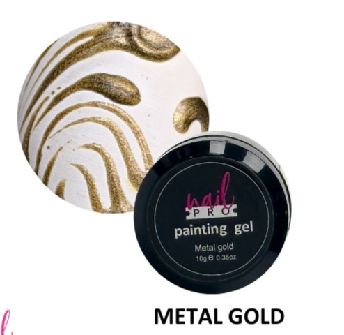 GEL PAINT METALICO. DORADO, PLATEADO, ROSE GOLD. 10 GR