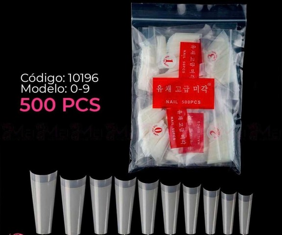 AGOTADO. TIPS COFFIN BLANCO HUESO 500 UNIDADES 