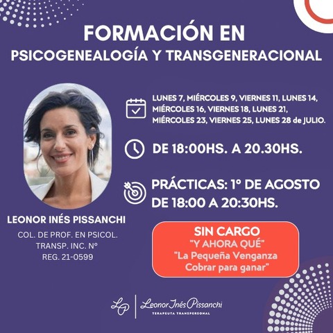 Psicogenealogía y Transgeneracional - Julio.