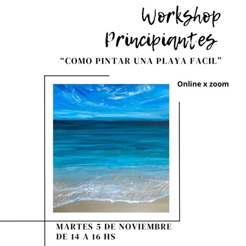 Como aprender a pintar una playa facil, por primera vez.