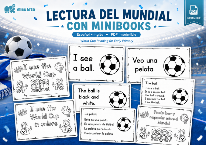 Mini Book de Lectura del Mundial | Español e Inglés