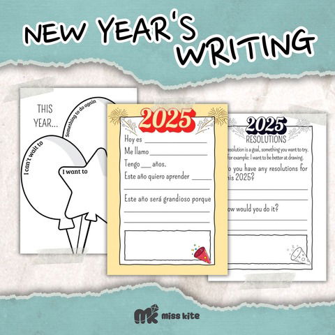 Escritura Propósitos de fin de año - End of the year resolutions writing