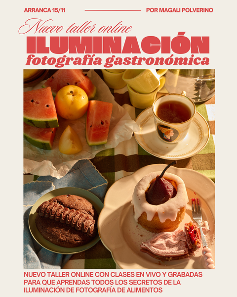 Taller online de iluminación de fotografía gastronómica