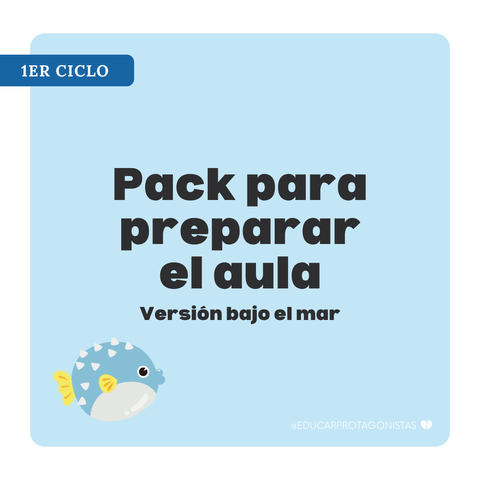 Pack para preparar el aula - versión bajo el mar