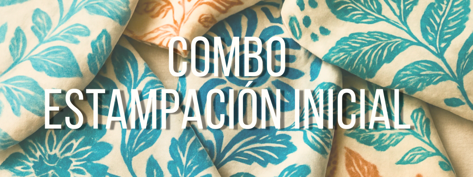 Combo estampación inicial de manuales digitales. Aprendé técnicas de sublimación textil, estampas artesanales con sellos y serigrafía casera sin revelado para diseñar telas paso a paso.