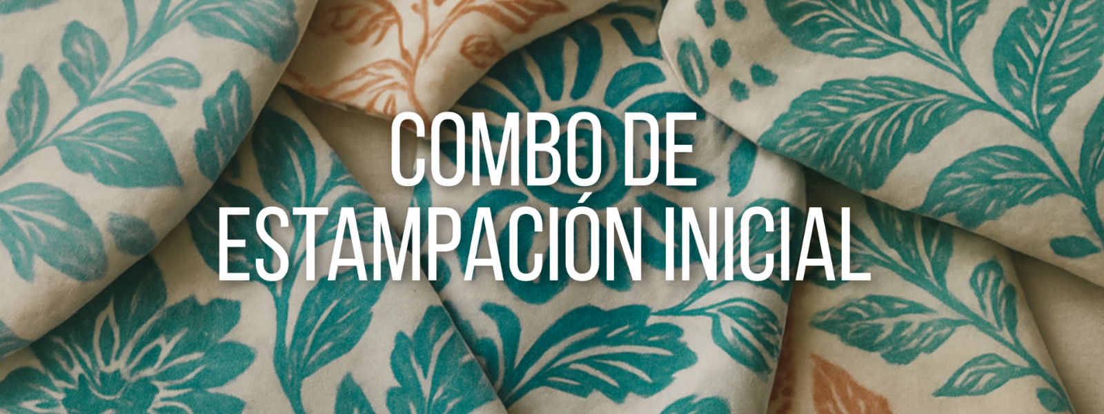 Combo estampación inicial de manuales digitales. Aprendé técnicas de sublimación textil, estampas artesanales con sellos y serigrafía casera sin revelado para diseñar telas paso a paso.