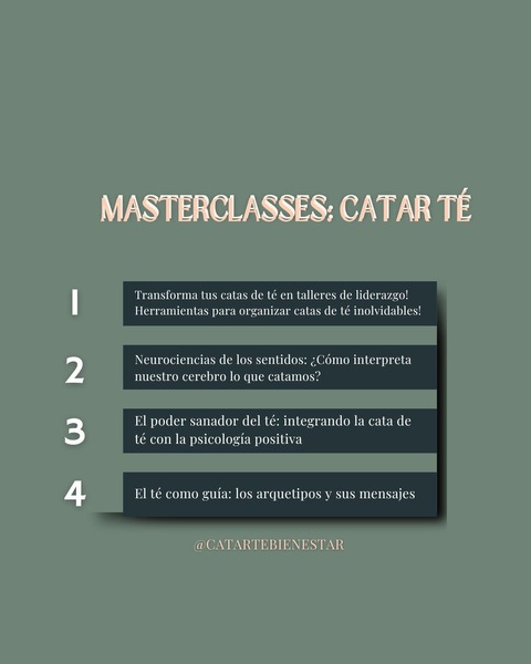 MASTERCLASS: TRANSFORMA TUS CATAS EN TALLERES DE LIDERAZGO