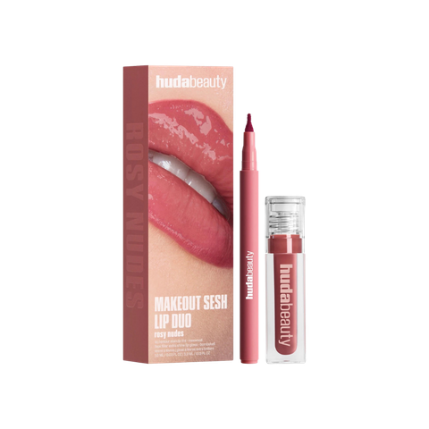 Huda Beauty Make Out Sesh – Lip Stain & Lip Gloss Duo