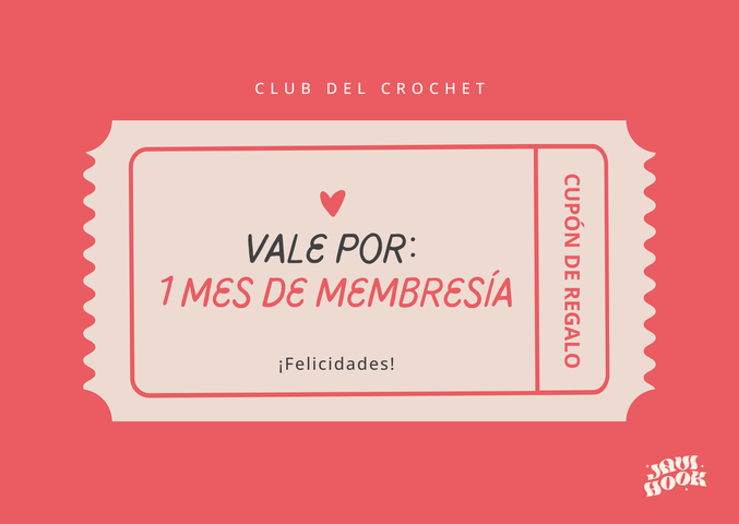 Tarjeta de regalo - 1 mes en el Club del Crochet