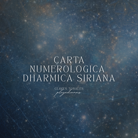 Lectura Carta numerologica dharmica Siriana