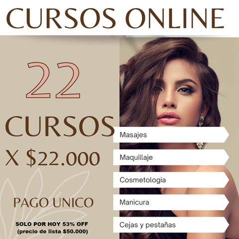 Pack De 22 Cursos Online De Estetica Y Bienestar Profesional. Con Certificacion Y Aval Internacional