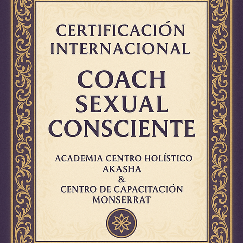  CERTIFICACIÓN INTERNACIONAL COACH SEXUAL CONSCIENTE