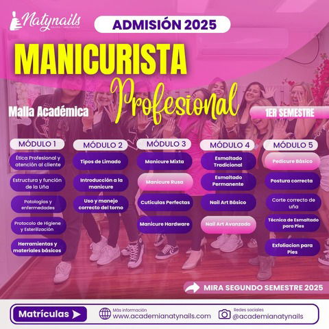 Matrícula Manicurista Profesional 2025