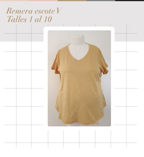 Remera escote V