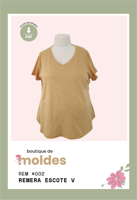 Remera escote V