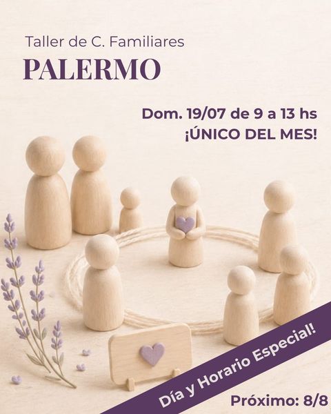 DOMINGO - JULIO - Seña Taller de Constelaciones Familiares PRESENCIAL en PALERMO, CABA - 