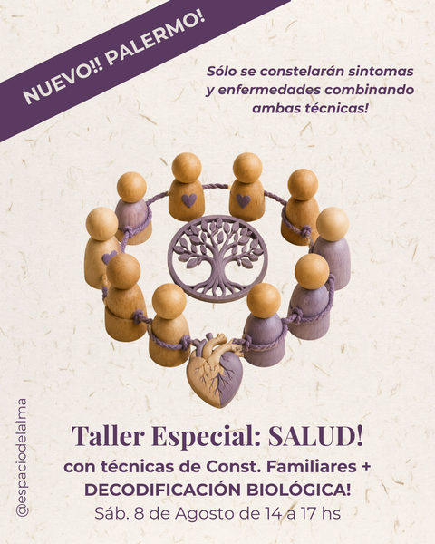 Seña Taller NUEVO de C. Familiares + DECODIFICACIÓN BIOLÓGICA:  SALUD! en Palermo