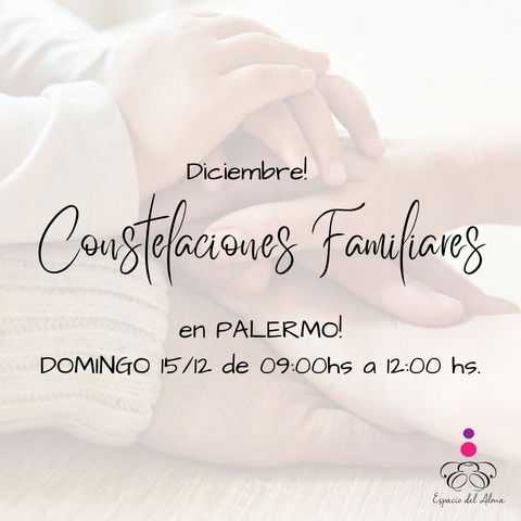 DOMINGO - DICIEMBRE! Seña Taller de Constelaciones Familiares PRESENCIAL en Palermo - CABA