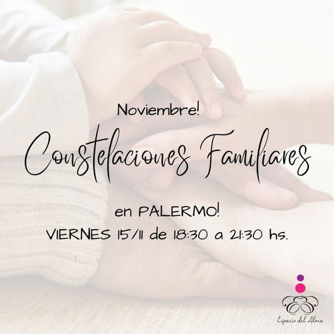 NOVIEMBRE NUEVA FECHA!Taller de Constelaciones Familiares PRESENCIAL en Palermo-CABA 