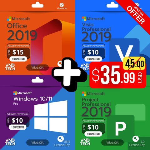 PACK MICROSOFT FULL 2019