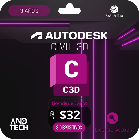 Autodesk Civil 3D 3 Años