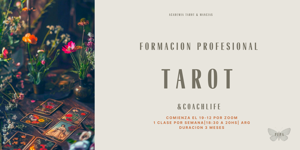 Formacion Profesional TAROT & CoachLife | 12 CLASES | FORMACION COMPLETA | Link para los 3 meses de la formacion | PAGO UNICO