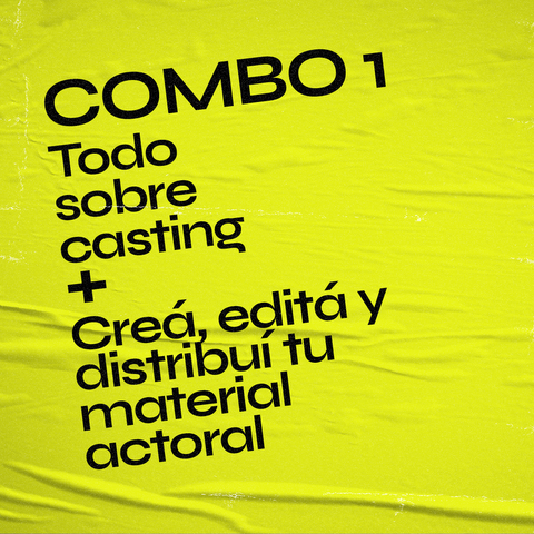 Combo 1: Todo sobre casting + Creá, editá y distribuí tu material actoral