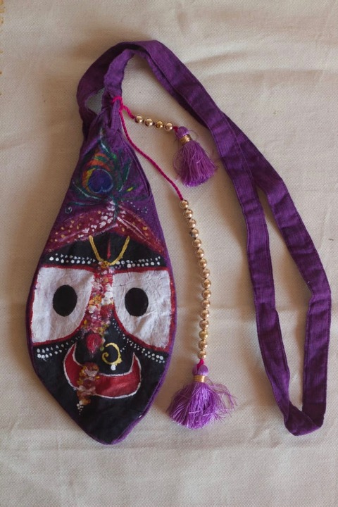 Bolsa de Japa Jagannatha pintada a mano con Contador