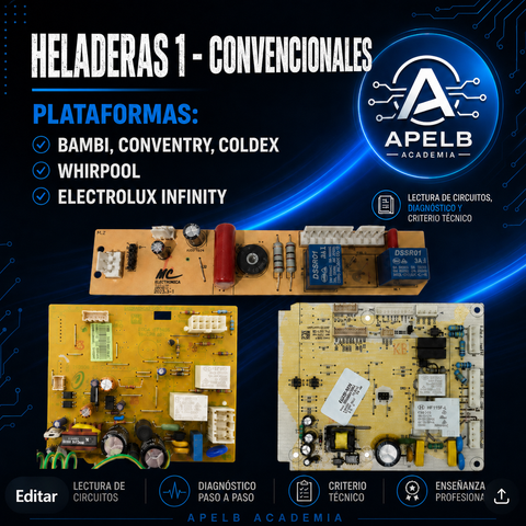 Reparación de placas de heladeras 1 — Equipos convencionales
