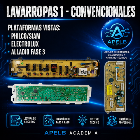 Reparación de placas de lavarropas 1 — Equipos convencionales