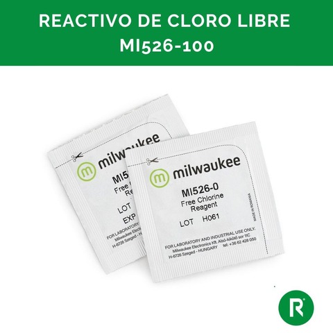 REACTIVO DE CLORO LIBRE MILWAUKEE MI526-100