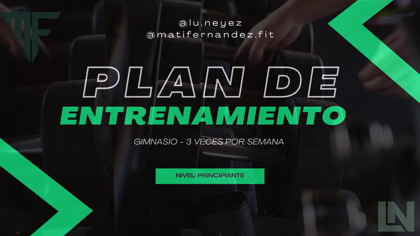 HOMBRE | PRINCIPIANTE - GIMNASIO 