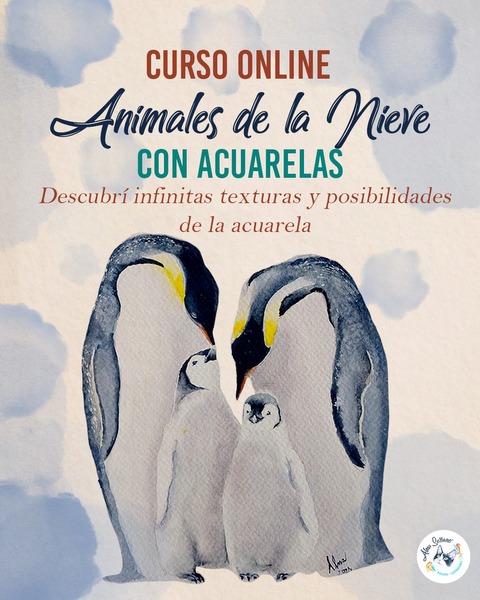 Curso online: Animales de la Nieve con Acuarela 