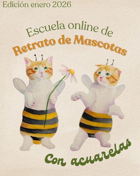Escuela Online de Retrato de Mascotas en Acuarela 