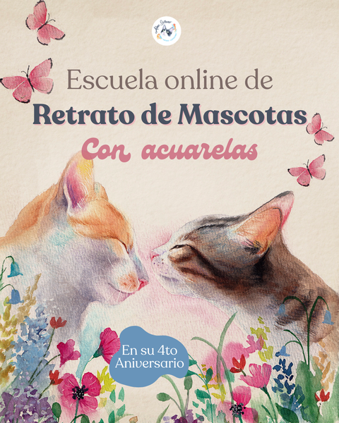 Escuela Online de Retrato de Mascotas en Acuarela 