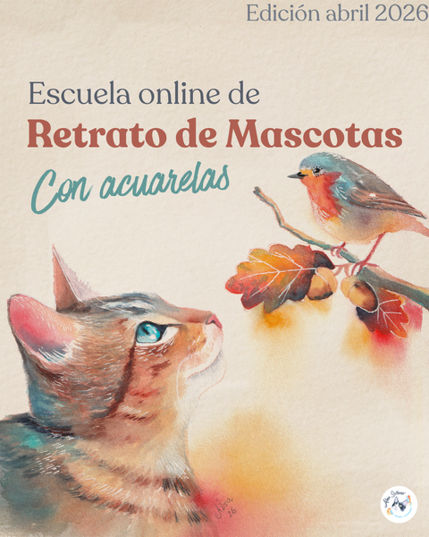 Escuela Online de Retrato de Mascotas en Acuarela 