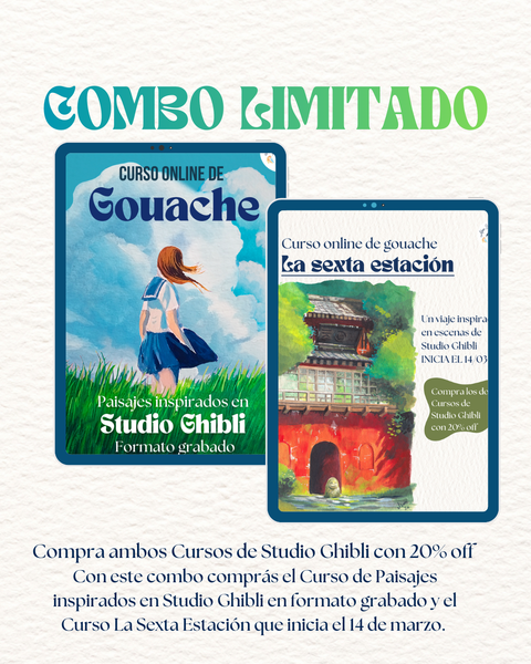 Cursos Gouache & Studio Ghibli