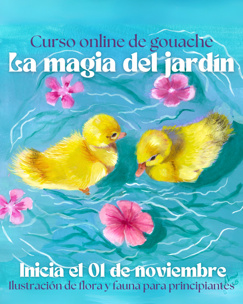 Curso de gouache: La magia del jardín 