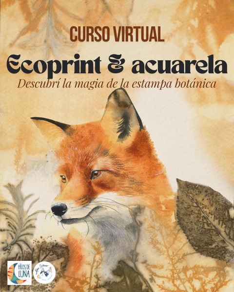 Curso virtual de ecoprint y acuarela