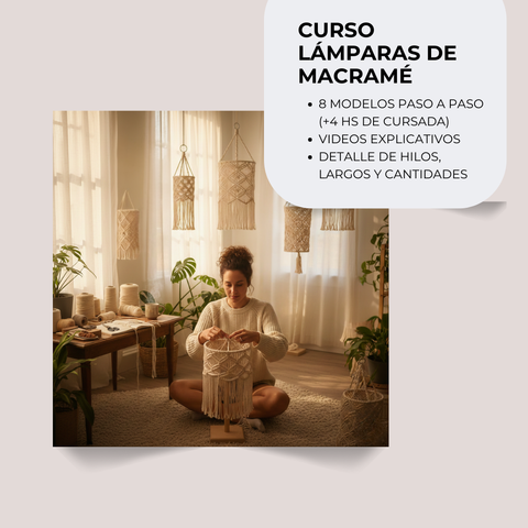 Lámparas de macramé