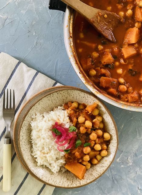 Curry de garbanzos